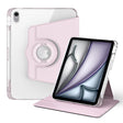For iPad Air 11 2024 360 Rotation Detachable Clear Acrylic Leather Tablet Case(Pink) - iPad Air 11 2024 Cases by PMC TechLife | Online Shopping South Africa | PMC TechLife | Buy Now Pay Later Mobicred