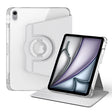 For iPad Air 11 2025 / 2024 360 Rotation Detachable Clear Acrylic Leather Tablet Case(Grey) - free shipping - PMC TechLife - Order now!