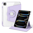 For iPad Pro 11 2024 360 Rotation Detachable Clear Acrylic Leather Tablet Case(Light Purple) - iPad Pro 11 2024 Cases by PMC TechLife | Online Shopping South Africa | PMC TechLife | Buy Now Pay Later Mobicred
