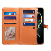 For Motorola Moto G24 Power ESEBLE Star Series Lanyard Zipper Wallet RFID Leather Case(Brown)
