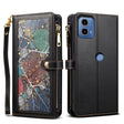 For Motorola Moto G34 ESEBLE Star Series Lanyard Zipper Wallet RFID Leather Case(Black) - Motorola Cases by ESEBLE | Online Shopping South Africa | PMC TechLife | Buy Now Pay Later Mobicred