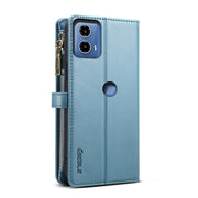 For Motorola Edge 50 Fusion ESEBLE Star Series Lanyard Zipper Wallet RFID Leather Case(Blue)