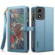 For Motorola Moto E14 ESEBLE Star Series Lanyard Zipper Wallet RFID Leather Case(Blue) - Motorola Cases by ESEBLE | Online Shopping South Africa | PMC TechLife | Buy Now Pay Later Mobicred