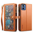 For Motorola Moto G35 ESEBLE Star Series Lanyard Zipper Wallet RFID Leather Case(Brown) - Motorola Cases by ESEBLE | Online Shopping South Africa | PMC TechLife | Buy Now Pay Later Mobicred