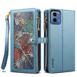 For Motorola Moto G35 ESEBLE Star Series Lanyard Zipper Wallet RFID Leather Case(Blue) - Motorola Cases by ESEBLE | Online Shopping South Africa | PMC TechLife | Buy Now Pay Later Mobicred