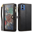 For Motorola Moto G35 ESEBLE Star Series Lanyard Zipper Wallet RFID Leather Case(Black) - Motorola Cases by ESEBLE | Online Shopping South Africa | PMC TechLife | Buy Now Pay Later Mobicred