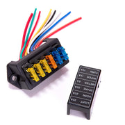 6 Ways 2 In 6 Out Fuse Box Fuse Panel Holder with Fuse