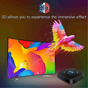 6K Ultra HD Android 12.0 Smart TV Box with Remote Control, 4GB+32GB, Allwinner H616 1.5GHZ Quad-Core(EU Plug)