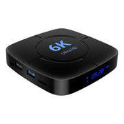 6K Ultra HD Android 12.0 Smart TV Box with Remote Control, 4GB+32GB, Allwinner H616 1.5GHZ Quad-Core(US Plug)