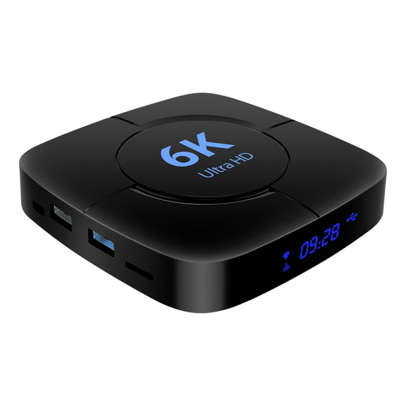 6K Ultra HD Android 12.0 Smart TV Box with Remote Control, 4GB+32GB, Allwinner H616 1.5GHZ Quad-Core(US Plug)