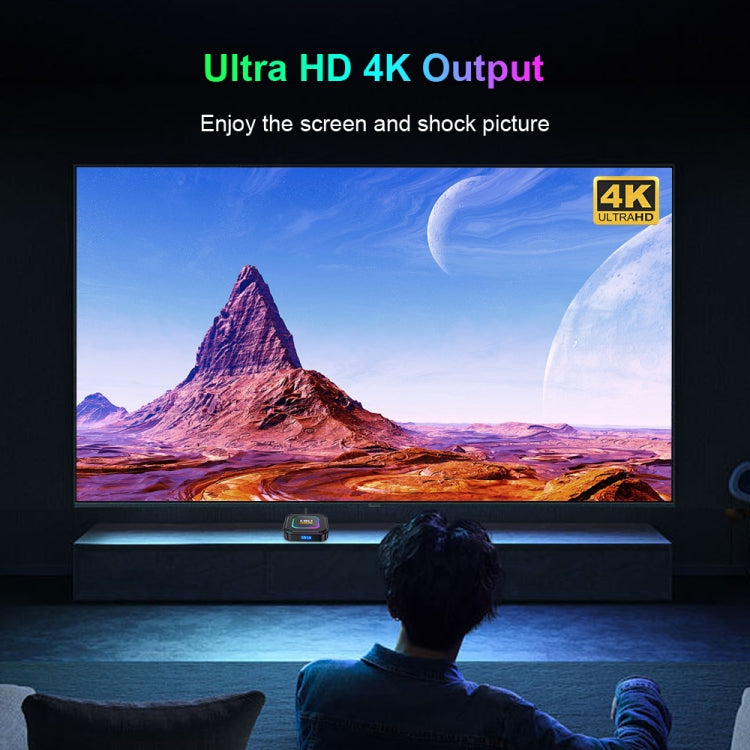 HK1 RBOX K8 8K Android 13.0 Smart TV Box with Remote Control, 4GB+128GB, RK3528 Quad-Core(EU Plug)