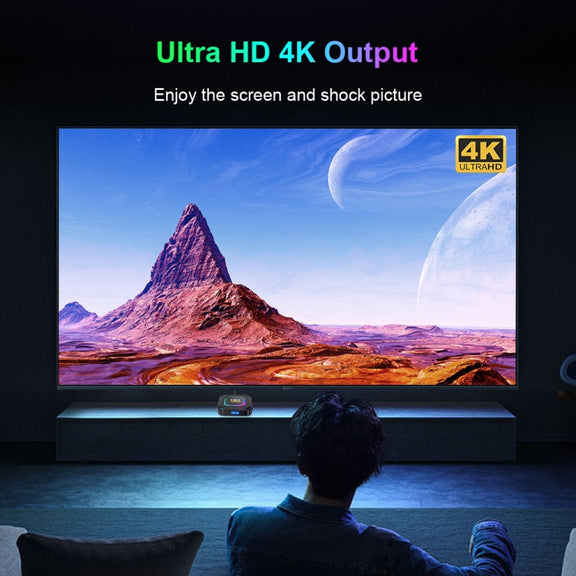 HK1 RBOX K8 8K Android 13.0 Smart TV Box with Remote Control, 4GB+32GB, RK3528 Quad-Core(US Plug)