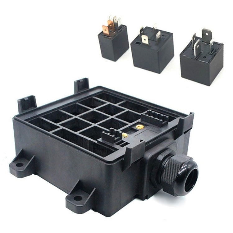 12V 5 Pin Car RV Water-resistant Fuse Relay Box Car Modified Multi-Light Control Fuse Box