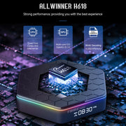 T95Z Plus 8K WiFi6 Android 12.0 Smart TV Box with Remote Control, 2GB+16GB, Allwinner H618 Quad-Core(US Plug)