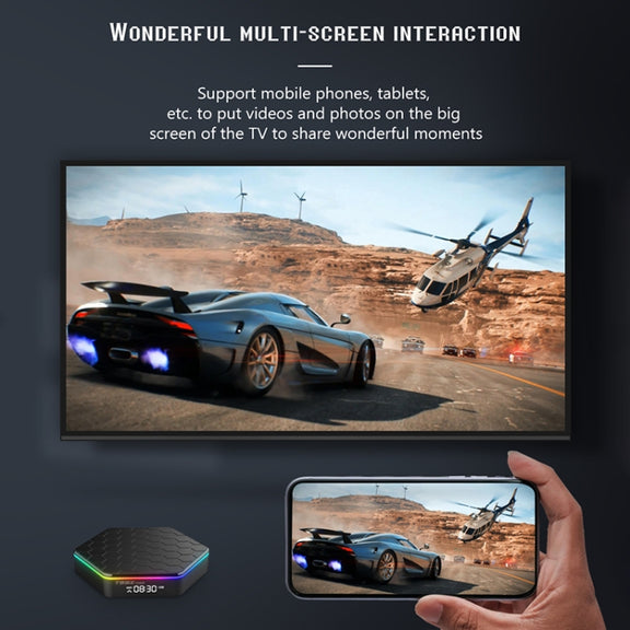T95Z Plus 8K WiFi6 Android 12.0 Smart TV Box with Remote Control, 4GB+32GB, Allwinner H618 Quad-Core(US Plug)