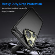 For Huawei Pura 70 Brushed Texture Carbon Fiber TPU Phone Case(Black)