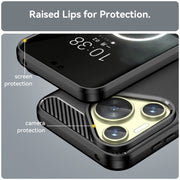 For Huawei Pura 70 Brushed Texture Carbon Fiber TPU Phone Case(Black)