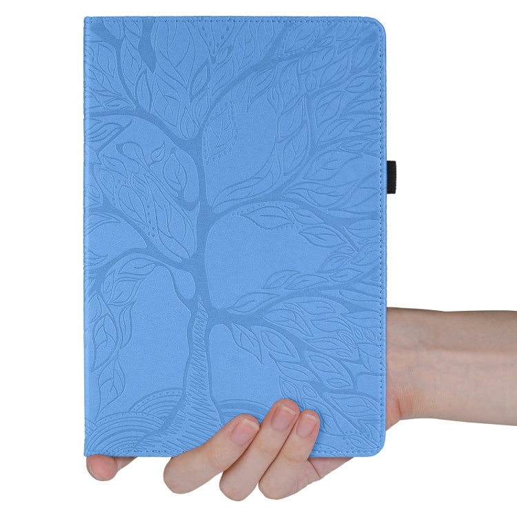 For Realme Pad 2 Tree Life Embossed Rotation Leather Tablet Case(Blue)