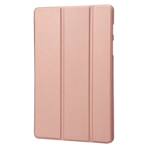 For Samsung Galaxy Tab S9+ / S10+ 3-Fold Holder Silicone Leather Tablet Case(Rose Gold)