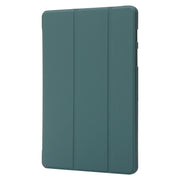 For Samsung Galaxy Tab S9+ / S10+ 3-Fold Holder Silicone Leather Tablet Case(Dark Green)