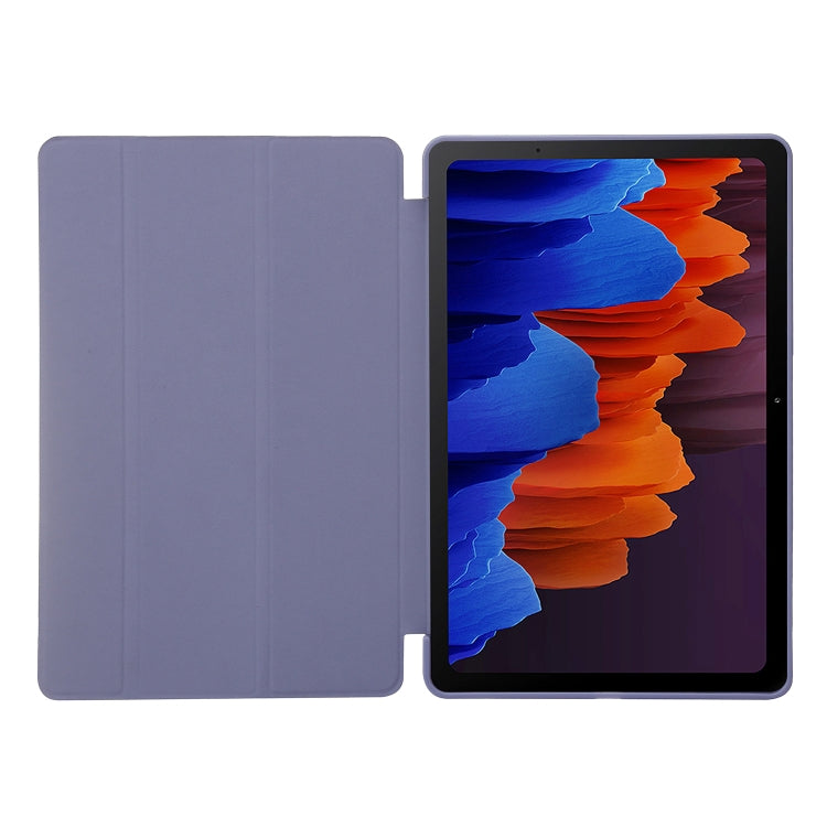 For Samsung Galaxy Tab S9+ / S10+ 3-Fold Holder Silicone Leather Tablet Case(Black)