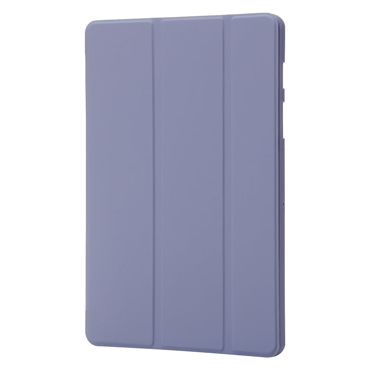 For Samsung Galaxy Tab S9+ / S10+ 3-Fold Holder Silicone Leather Tablet Case(Purple)