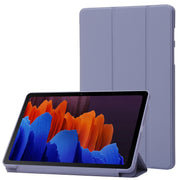 For Samsung Galaxy Tab S9+ / S10+ 3-Fold Holder Silicone Leather Tablet Case(Purple)