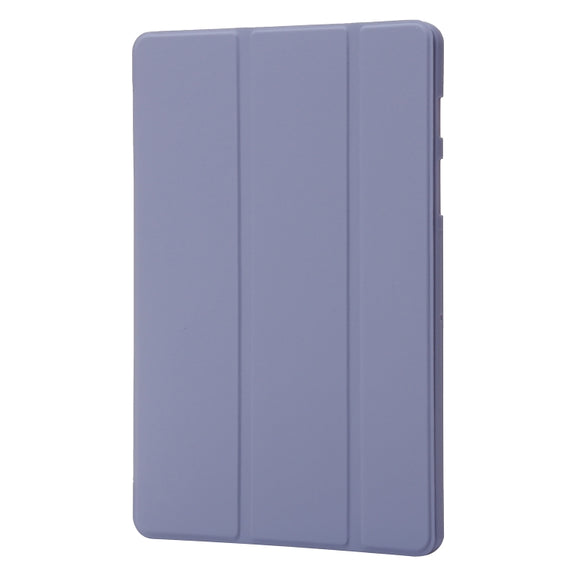 For Samsung Galaxy Tab S9+ / S10+ 3-Fold Holder Silicone Leather Tablet Case(Purple)