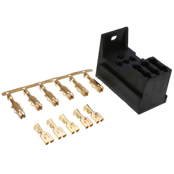 24V 5 Pin Car RV Engine Compartment Multi-Way Fuse Holder 3 Ways With Relay Holder