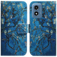 For Motorola Moto G Play 4G 2024 Coloured Drawing Flip Leather Phone Case(Apricot) - Motorola Cases by PMC Jewellery | Online Shopping South Africa | PMC Jewellery | Buy Now Pay Later Mobicred