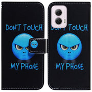 For Motorola Moto G Power 5G 2024 Coloured Drawing Flip Leather Phone Case(Anger)