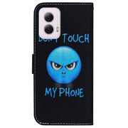 For Motorola Moto G Power 5G 2024 Coloured Drawing Flip Leather Phone Case(Anger)