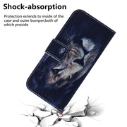 For Motorola Edge 2024 Coloured Drawing Flip Leather Phone Case(Lion)