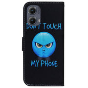 For Motorola Edge 2024 Coloured Drawing Flip Leather Phone Case(Anger)