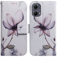 For Motorola Edge 2024 Coloured Drawing Flip Leather Phone Case(Magnolia) - Motorola Cases by PMC Jewellery | Online Shopping South Africa | PMC Jewellery | Buy Now Pay Later Mobicred