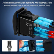 12 20A / 24V 10A Car Horn Rocker Switch with Jumper Set
