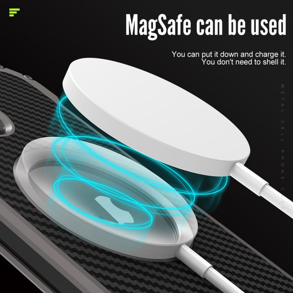 For iPhone 15 Pro R-JUST RJ51 Hollow MagSafe Magnetic Metal Phone Case(Space Grey)