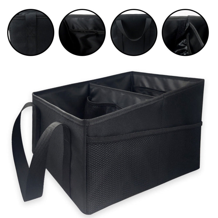 Oxford Cloth Multifunctional Foldable Large Capacity Car Trunk Storage Box(Black)