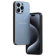 For iPhone 15 Pro R-JUST RJ52 3-Line Style Metal TPU Shockproof Phone Case(Blue) - iPhone 15 Pro Cases by R-JUST | Online Shopping South Africa | PMC TechLife | Buy Now Pay Later Mobicred
