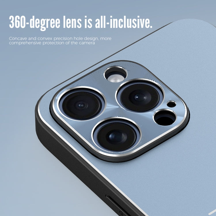 For iPhone 15 Plus R-JUST RJ52 3-Line Style Metal TPU Shockproof Phone Case(Black)