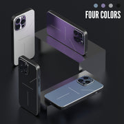For iPhone 15 Plus R-JUST RJ52 3-Line Style Metal TPU Shockproof Phone Case(Blue)