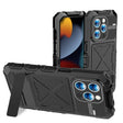 For iPhone 15 Pro R-JUST Metal + Silicone + Tempered Glass Life Waterproof Phone Case with Holder(Black) - free shipping - PMC TechLife - Order now!