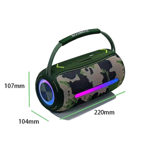 T&G X360 20W RGB Colorful Bluetooth Speaker Portable Outdoor 3D Stereo Speaker(Camouflage)