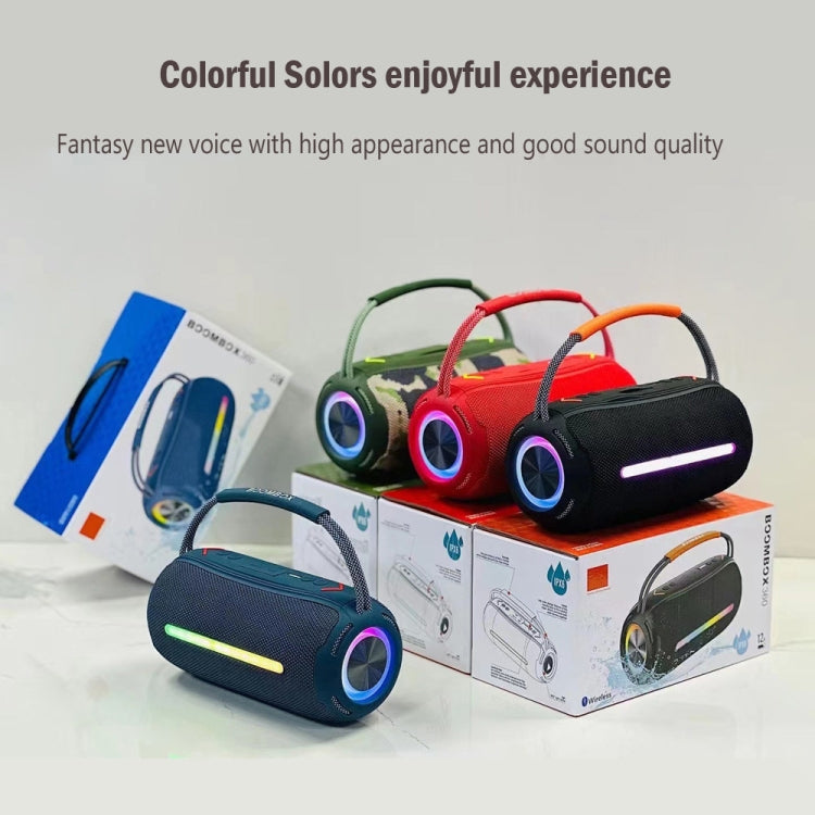 T&G X360 20W RGB Colorful Bluetooth Speaker Portable Outdoor 3D Stereo Speaker(Blue)
