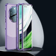For Huawei Mate 60 Pro Double-sided Plain Leather Glass Phone Case(Purple) - Huawei Cases by PMC TechLife | Online Shopping South Africa | PMC TechLife | Buy Now Pay Later Mobicred