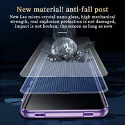 For Huawei Mate 60 Pro+ Double-sided Plain Leather Glass Phone Case(Purple)