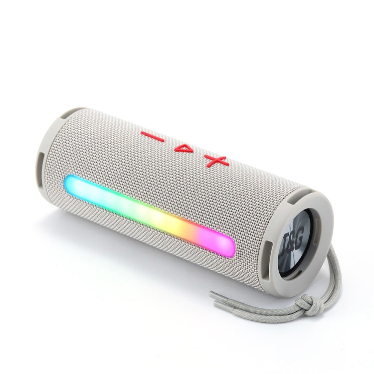 T&G TG374 Portable 3D Stereo Bluetooth Speaker Subwoofer Support FM / TF Card / RGB Light(Grey)