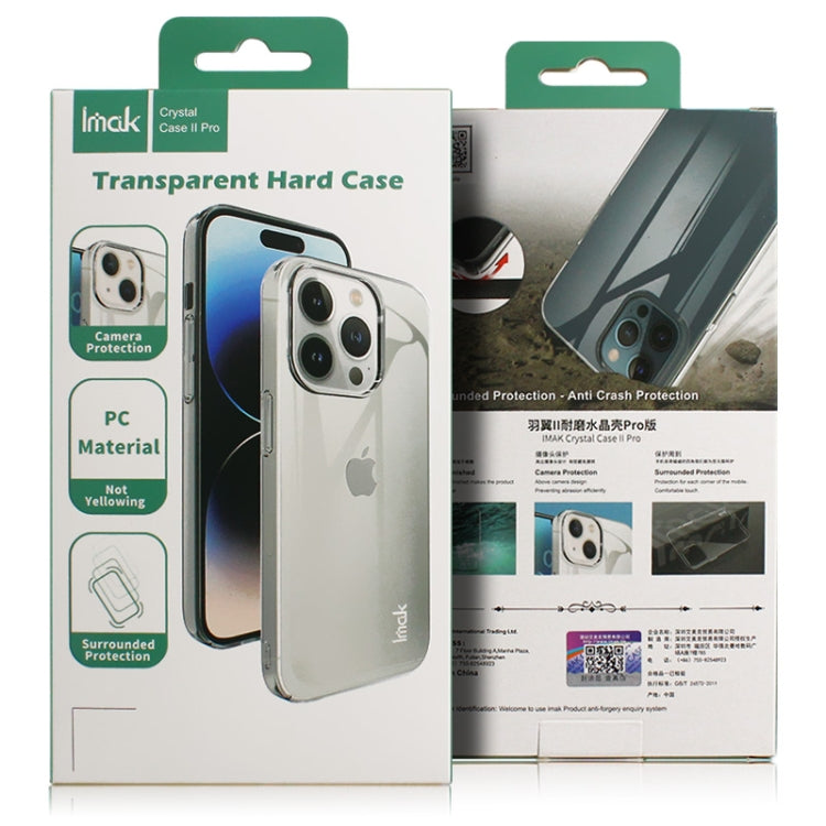 For iPhone 15 Pro Max IMAK Wing II Wear-resisting Crystal Phone Case