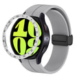For Samsung Galaxy Watch 6 Classic 47mm Smart Watch Dial Protection Frame with Time Scale(Silver) - Watch Cases by PMC TechLife | Online Shopping South Africa | PMC TechLife