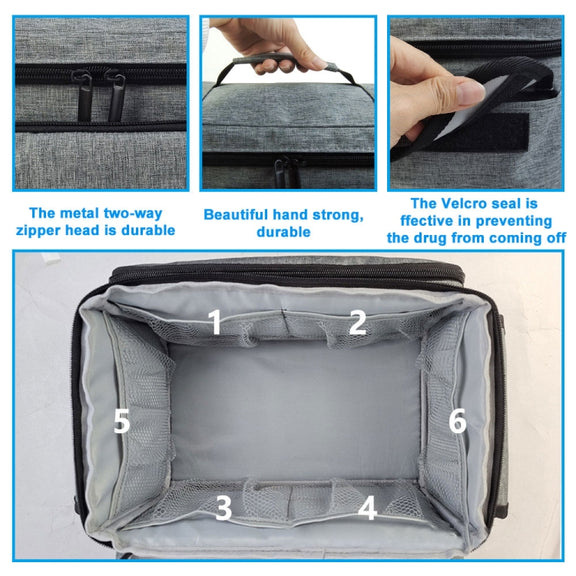 Small Medicine Storage Bag Home First Aid Kit(Grey)